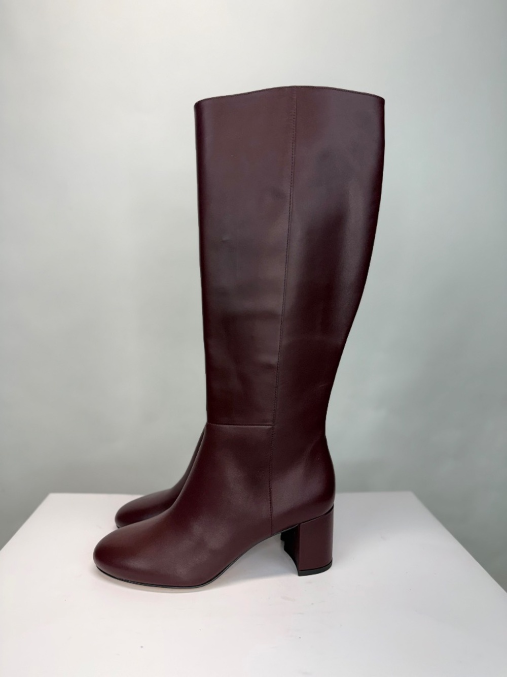 New Stuart Weitzman Celina Zip Leather Knee High Boot Sz 8 - Picture 7 of 16